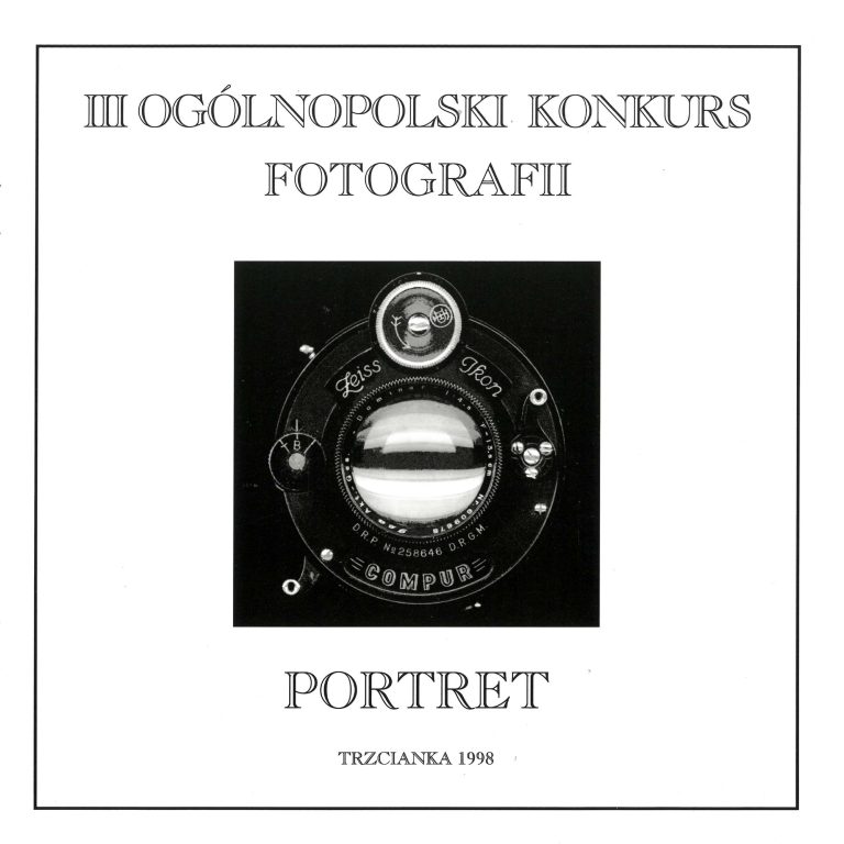 Okładka katalogu III Ogólnopolskiego Konkursu Fotografii „Portret” z 1998 roku.