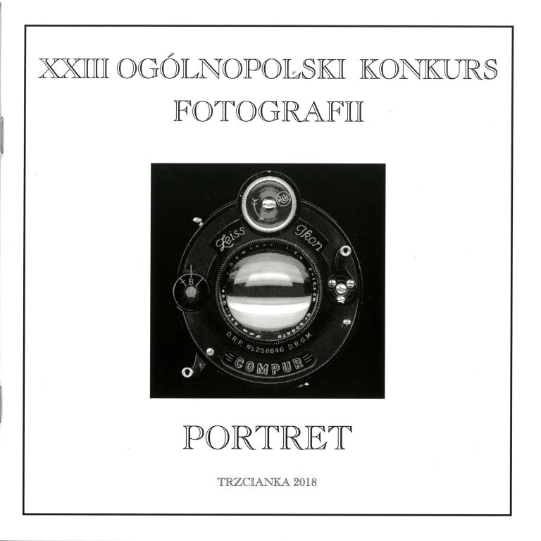 Okładka katalogu XXIII Ogólnopolskiego Konkursu Fotografii „Portret” z 2018 roku.