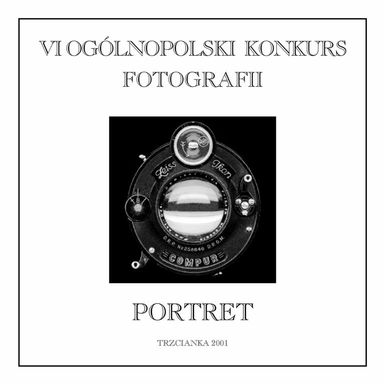 Okładka katalogu VI Ogólnopolskiego Konkursu Fotografii „Portret” z 2001 roku.
