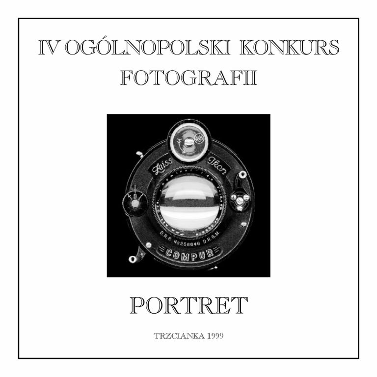 Okładka katalogu IV Ogólnopolskiego Konkursu Fotografii „Portret” z 1999 roku.