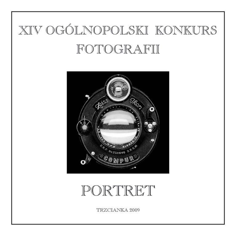 Okładka katalogu XIV Ogólnopolskiego Konkursu Fotografii „Portret” z 2009 roku.
